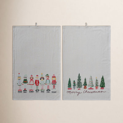 Trees and Elves Cotton Tea Towel