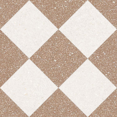 Lithos 12X12 Checkerboard Blanco And Siena