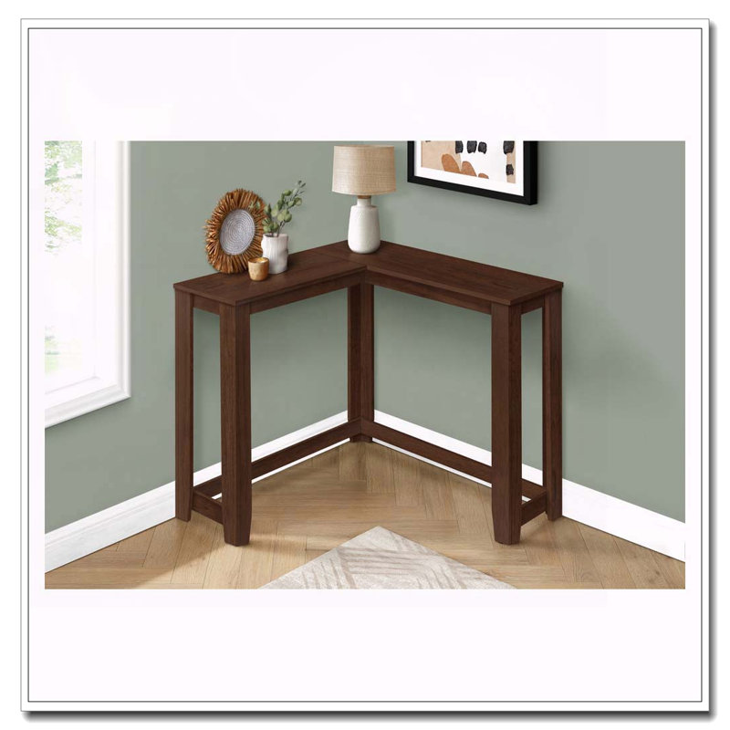 Table d'appoint, console, vestibule, étroit, d'angle, salon, chambre à coucher, stratifié brun, contemporain, moderne