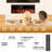 Recessed or Wall Mounted Electric Fireplace Heater, Touch Screen & Remote Control, 12 Flame Colors, 8H Timer-262639744