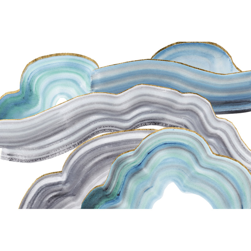 Cloudy Day II by Melissa Wang - Painting, 20 cm H x 30 cm W, Black Floater Framed