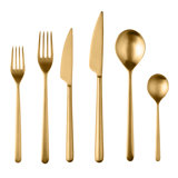 Linea Flatware Set - 36 Pieces - Black Gold