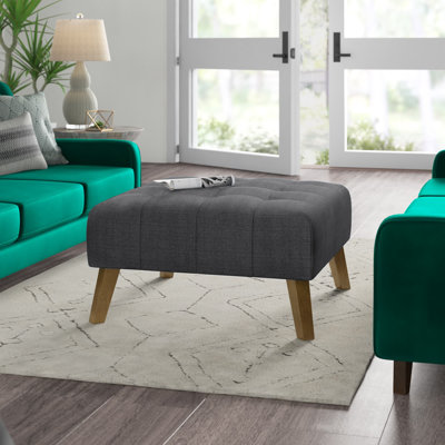 Marin 31.9" Wide Tufted Square Standard Ottoman by Mistana