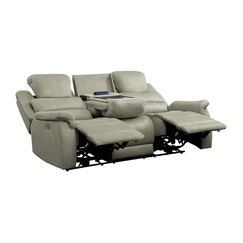 Canapé inclinable moderne et contemporain en microfibre 83,5 po Kadance
