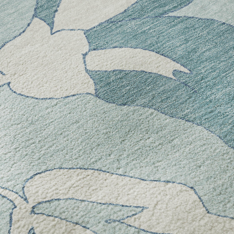 Premium Machine Washable Prisco Teal Rug, Runner 2'3" x 7'6"