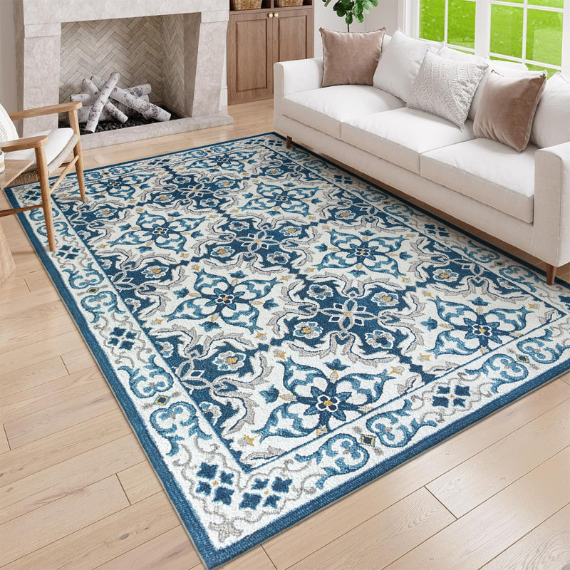 Oriental Machine Tufted Shag Area Rug, Rectangle 60 x 110 cm