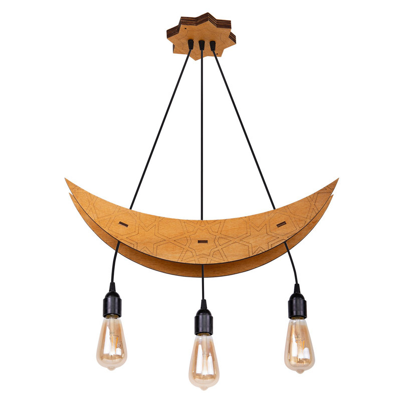 3 - Light Cluster Pendant, Yellow/Black