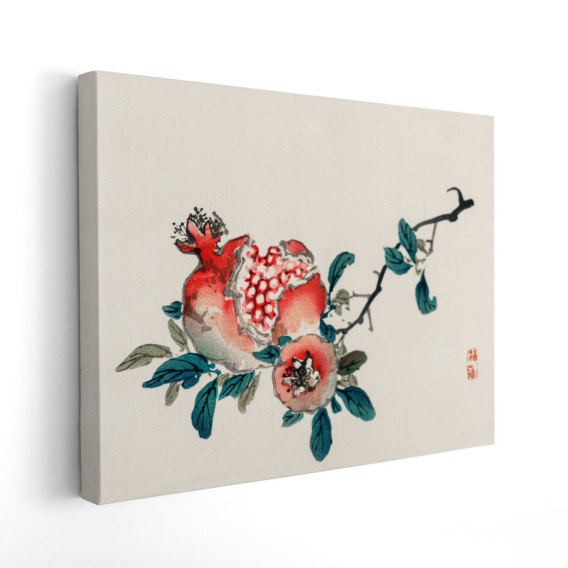 Pomegranate by Kōno Bairei - Wrapped Canvas Print, 30.50cm H x 40.60cm W x 3.8cm D