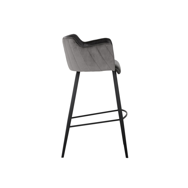 Upholstered Stool with Metal Frame, Bar Stool (30" Seat Height)