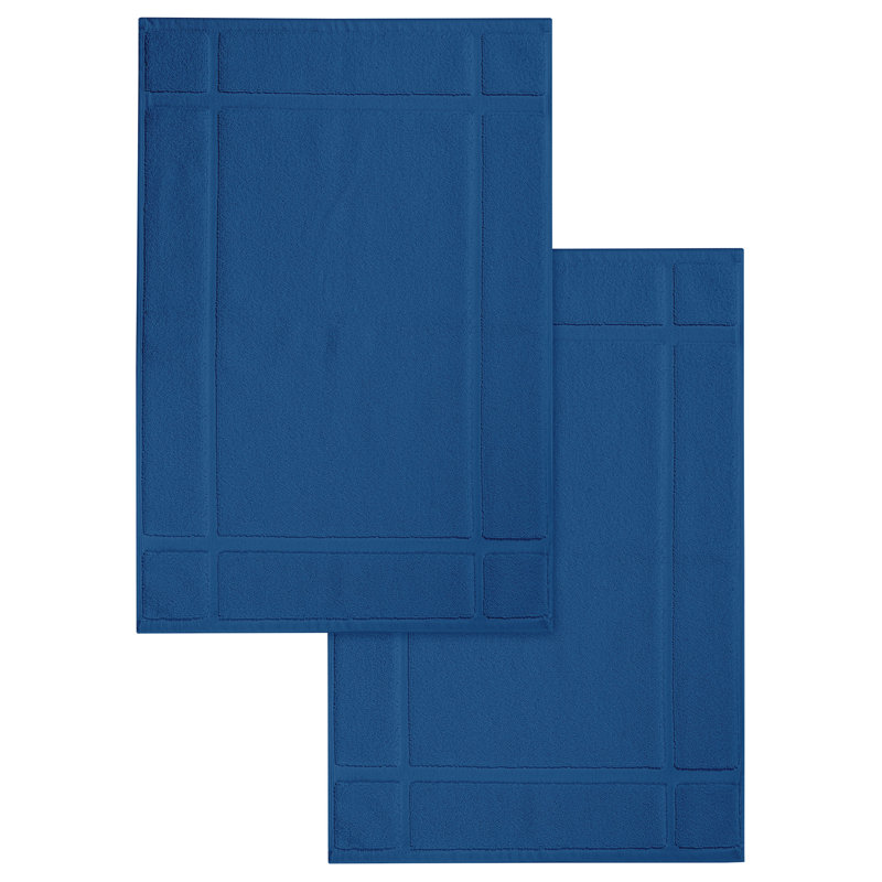 Tapis de bain - pour plancher de salle de bain - Très absorbant - Lavable à la machine, L 17 po x L 24 po, Rouge
