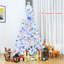Arbre de Noël régulier blanc en PVC artificiel-1131538302