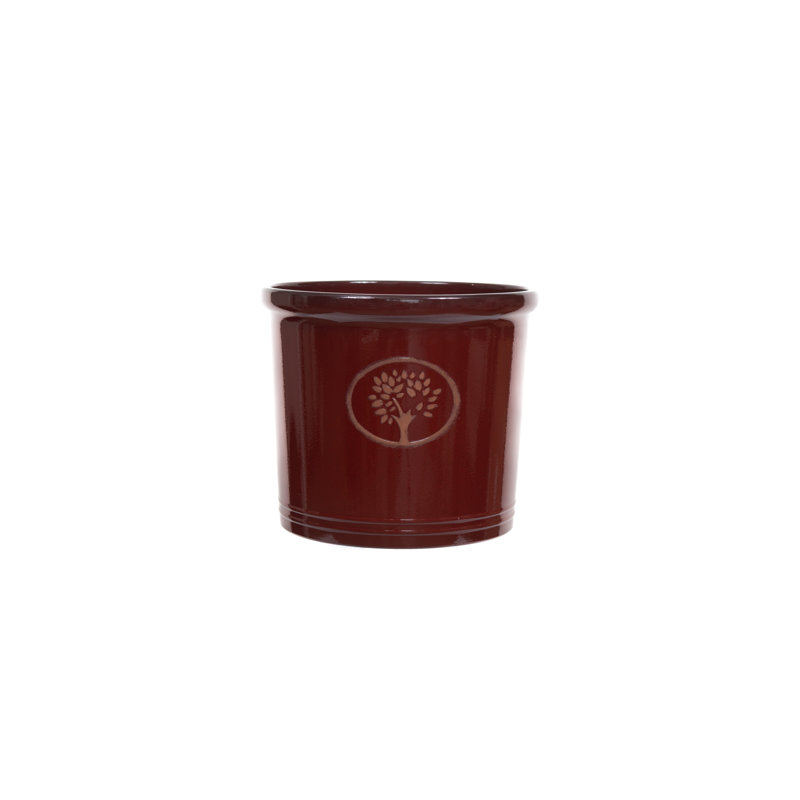 Adalynna Handmade Pot Planter, 10.24cm H x 11.81cm W x 11.81cm D, Red