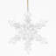 Cintre en fer en forme de flocon de neige avec boules suspendues décoratives, ensemble de 6 décorations pour fêtes et arbre de Noël