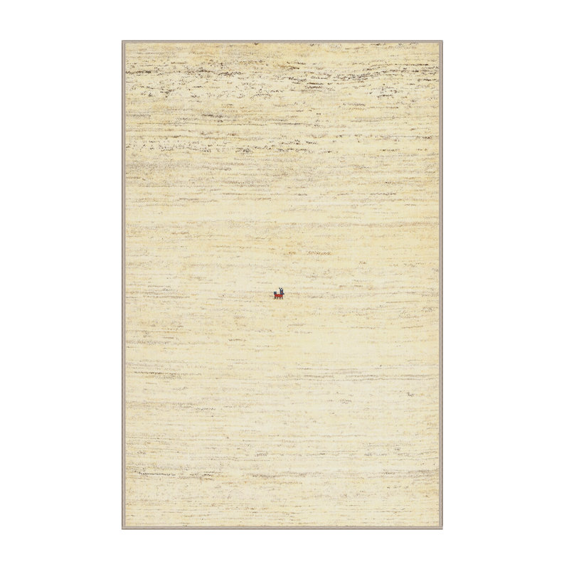 Tapis beige contemporain, Rectangle 5 pi x 8 pi