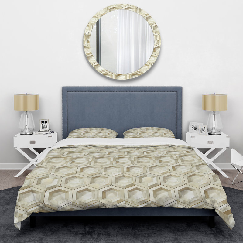 Ensemble de housse de couette Modern, Housse de couette pour grand lit et 2 taies décor