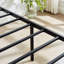 Cadre de lit simple en métal 18 po Mclea, cadre de lit plateforme en métal de 18 po de hauteur, sommier en acier robuste, rangement maximal sous le lit, support silencieux, aucun sommier requis, assemblage facile-404593661-487427518