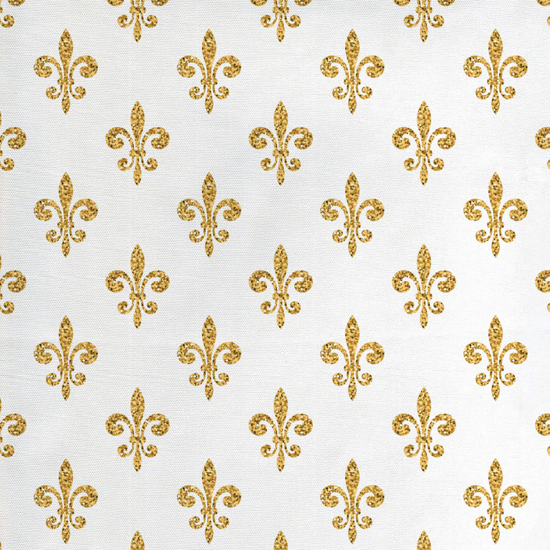 Tissu fleur de lys, H 36 po x l 58 po x P 1 po