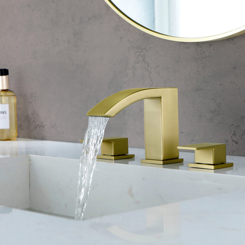 Bathroom Faucet with Drain Assembly, Brushed Gold