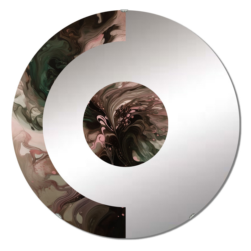 Montel - Miroir mural demi-cercle, 23,6 po x 23,6 po