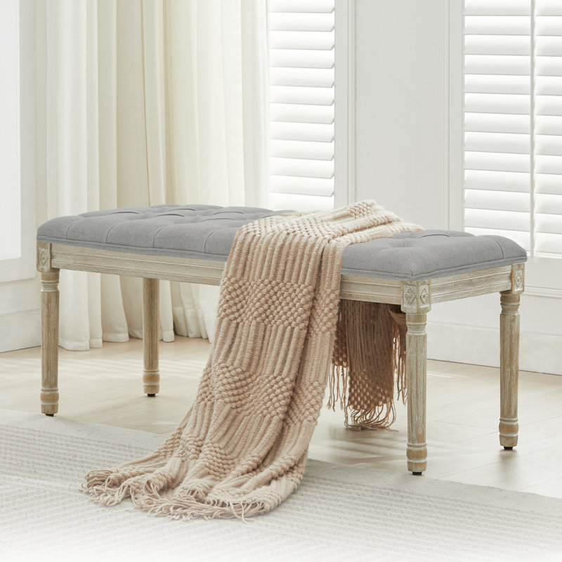 Boswick Bench, Light Gray, 43.9"