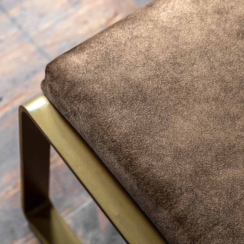 Carnbrock 50cm Wide Rectangle Solid Colour Standard Ottoman, Grey