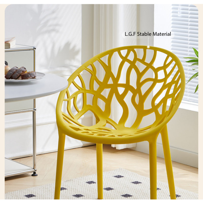 Backrest Dining Chairs Can Be Stacked With Thick Plastic Chairs With Armrests, And Outdoor Hollow Leisure Chairs On The Balcony.
