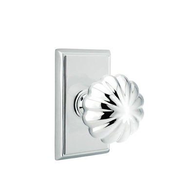 Emtek Privacy Knobset w/ Rectangular Rosette and Melon Knob