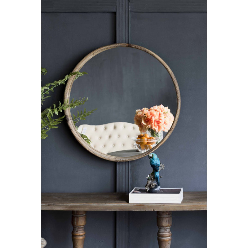 Krenar Round Wall Mirror, 27.5"H x 27.5"W, Metal
