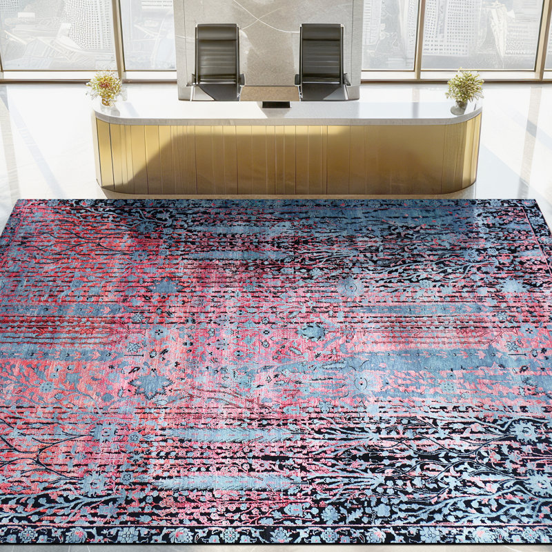 Tapis rectangulaire noué à la main, Rectangle 10 pi x 14 pi