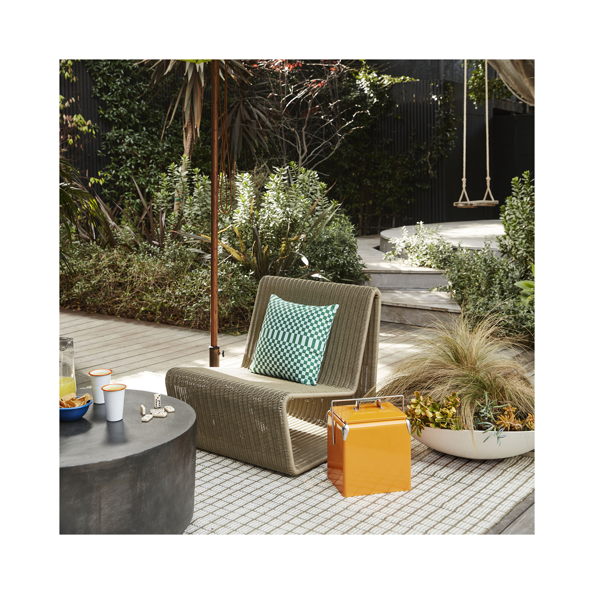 Jimmy Wicker Adirondack Chair, Gray