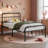 Mariah Twin Size Metal Bed Frame, 40" Tall Headboard & 14" Platform Height, Heavy-Duty Steel, Industrial Style, Squeak-Free, Under Bed Storage, No Box Spring Required-1100151033