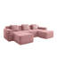 Canapé modulaire modulaire à 3 places en U avec assise profonde, conception moderne, coussins décoratifs et 2 repose-pieds mobiles pour un confort et une polyvalence ultimes-1431890800-1431890814-1431890815