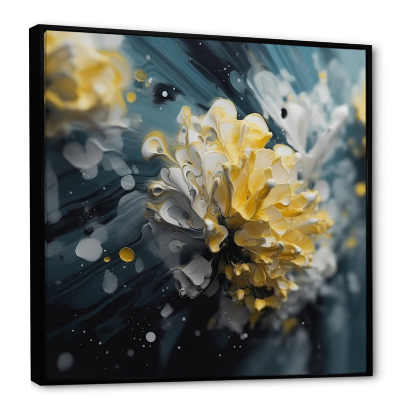 Jaune jaune blanc, paysage de jacinthe V - impressions florales sur toile jacinthe, H 30 po x l 30 po x P 1 po
