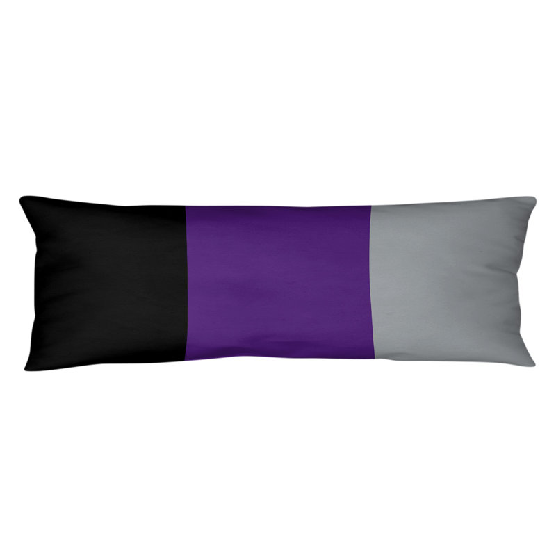 Polyester Medium Pillow, Mississippi Rebellion, Black/Purple/Grey