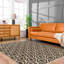 Shealy géométrique tissé à plat à la main et recyclé P.E.T. Tapis noir / brun clair-1279976807