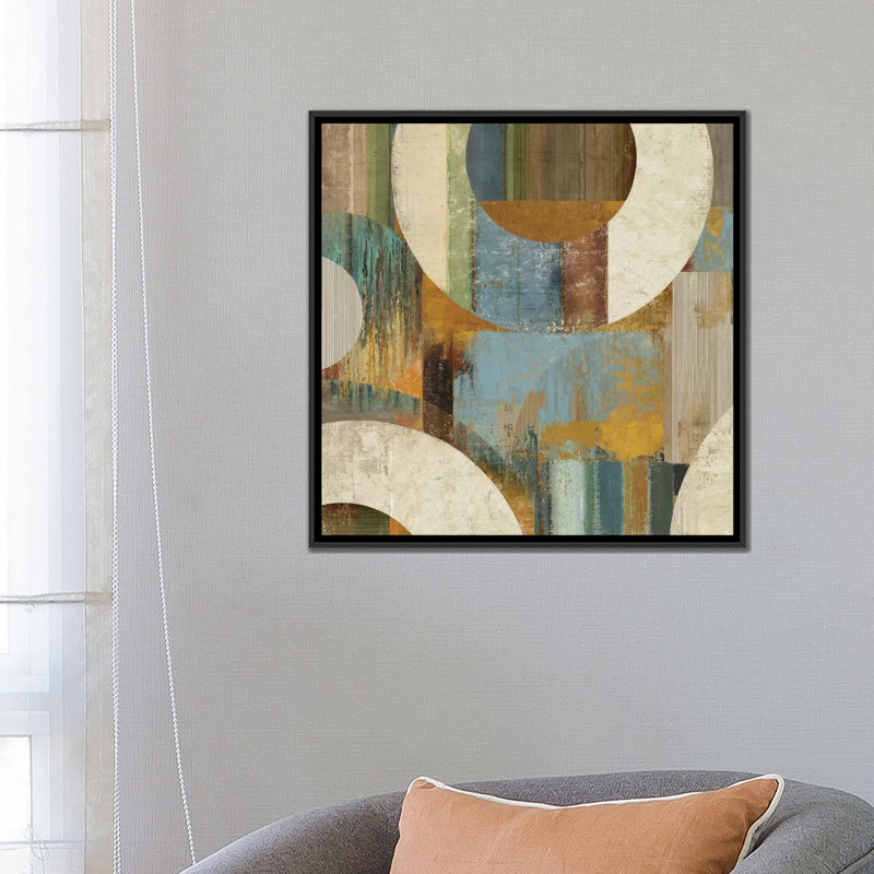 « division ii », impression sur toile, H 18 po x l 18 po x P 1,5 po, Pas de tapis, Toile avec cadre noir