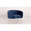Fauteuil demi-tonneau en velours de 43,5 po Ritz-1894639760