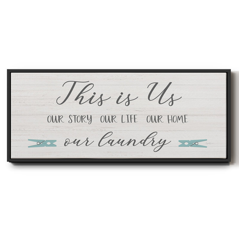 «Us and our Laundry», toile encadrée, H 20 po x l 50 po
