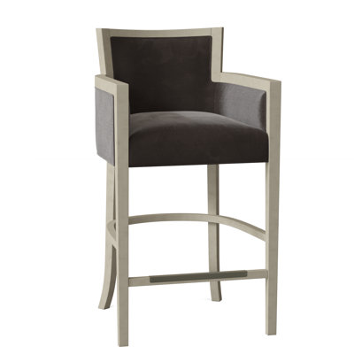 Albany Upholstered Stool with Solid Wood Frame