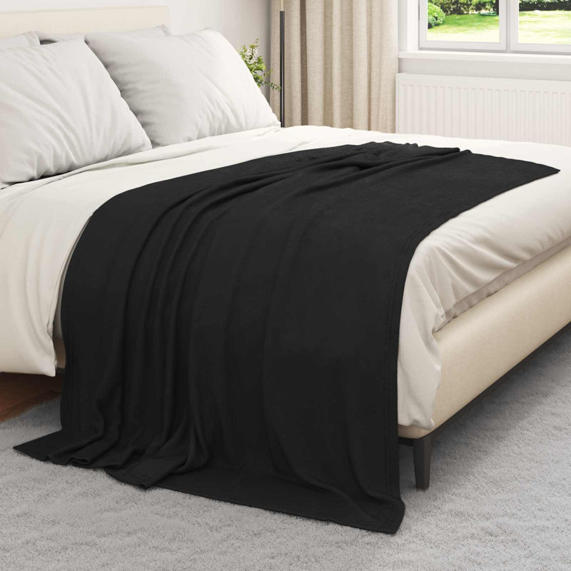 2-39 Throw Blanket, 200cm x 150cm, Black