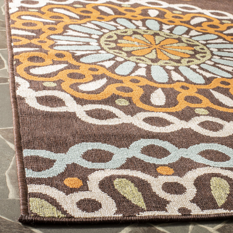 Centeno Performance Floral Indoor/Outdoor Area Rug, Square 8'