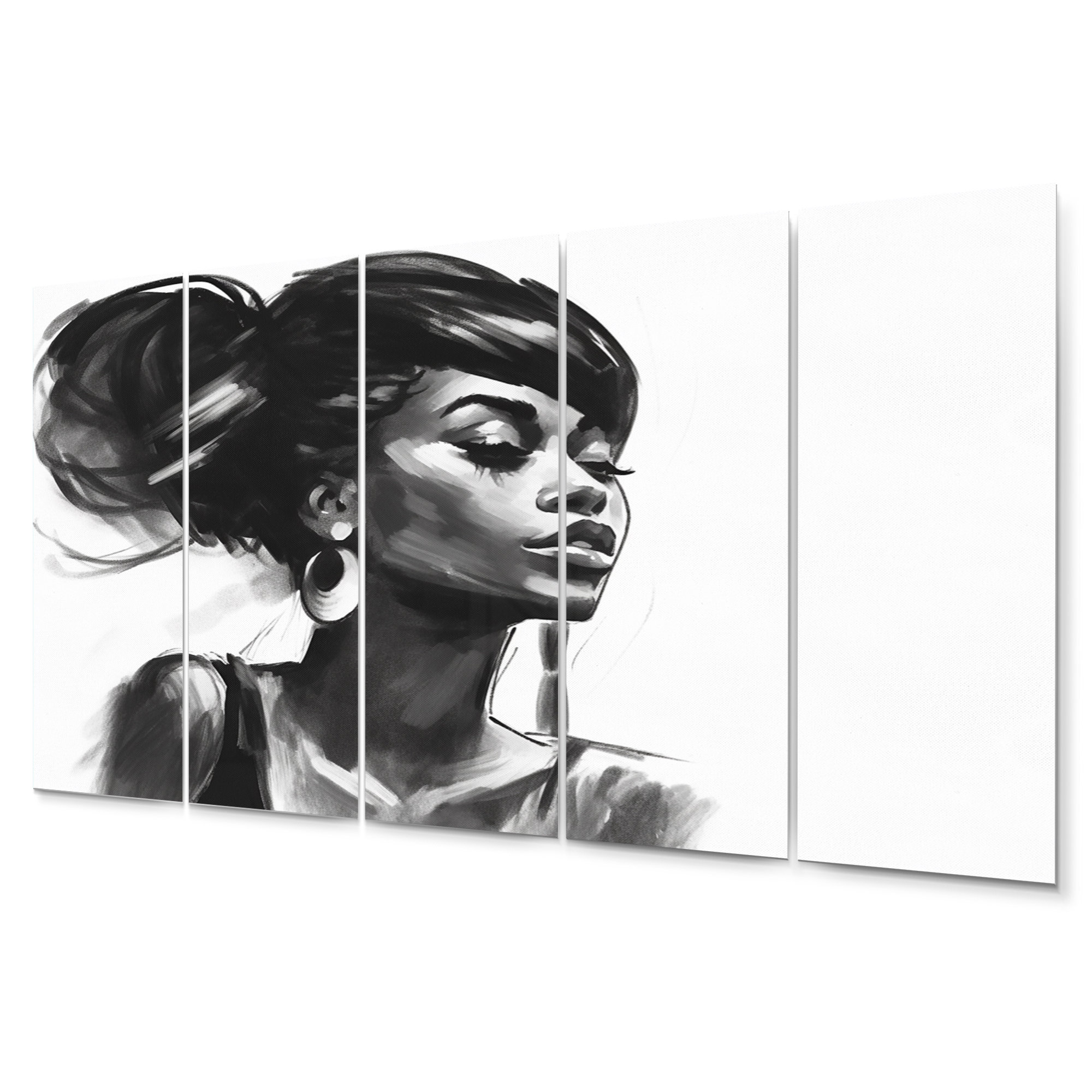 Ebern Designs Black and White African American Woman V - Fashion Woman ...