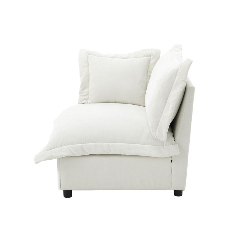 Upholstered Armchair, Beige