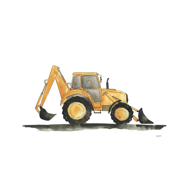 Backhoe - reproduction sur toile tendue, H 26 po x l 40 po x 1,5 po