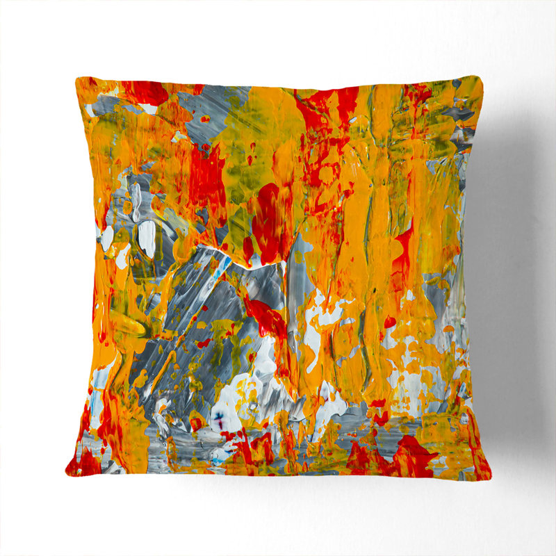 Abstract Square Cushion, 55 x 55 cm, Black