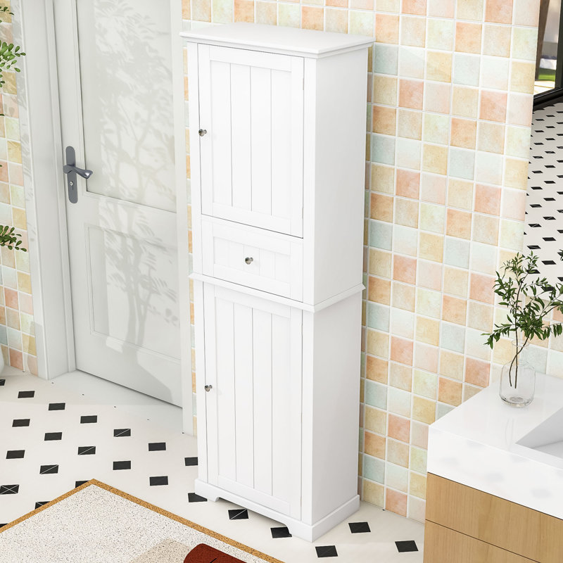 Armoire à linge standard autoportante Emmarie, White