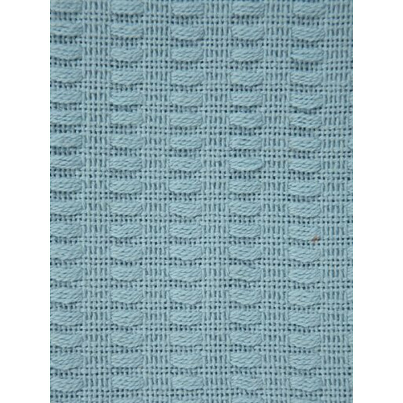 Couverture luxueuse en coton peigné, Grand, Bleu