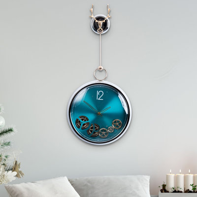 Horloge murale Teal Time Elegance