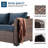 Azoriah 7-Person Wicker Outdoor Seating Group with Fire Pit Table-89983801-97365783