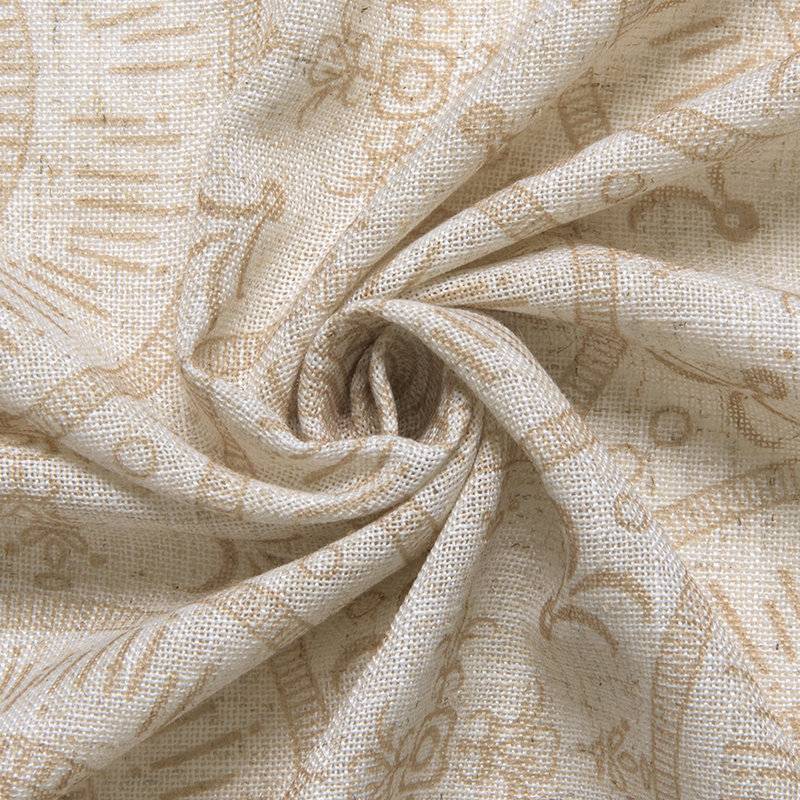 Hebron Semi Sheer Curtain Panel Pair, Beige